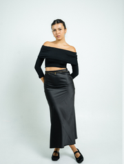 Savannah Off Shoulder Top in Black