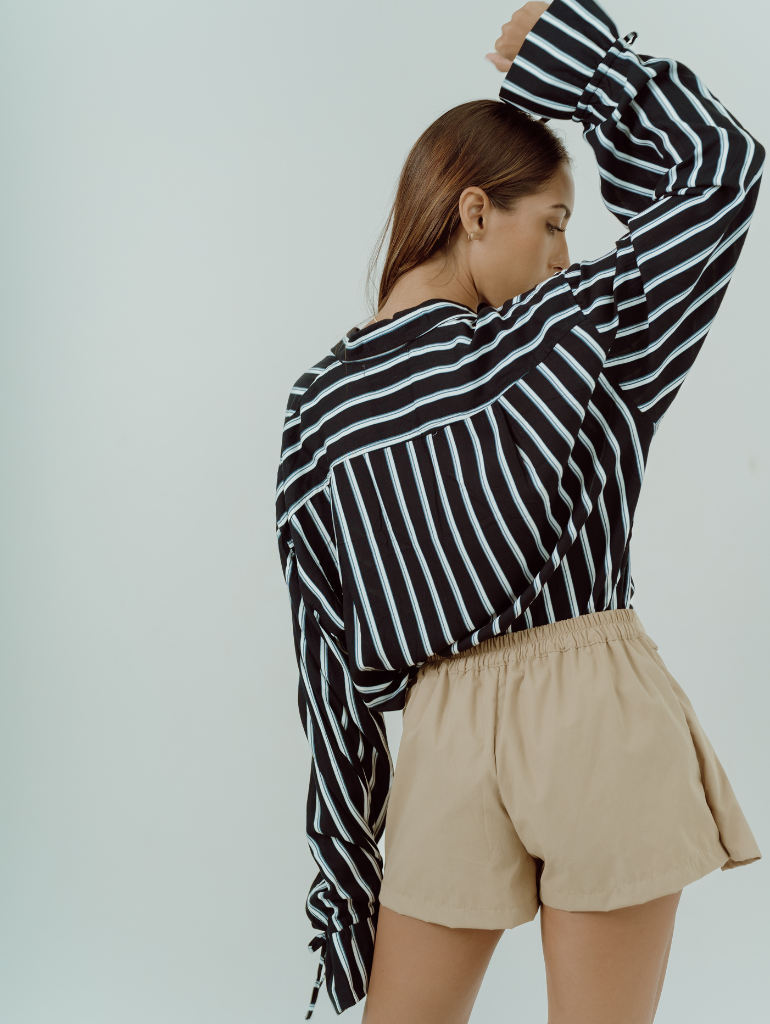 Somerset Shirt in Black Stripes