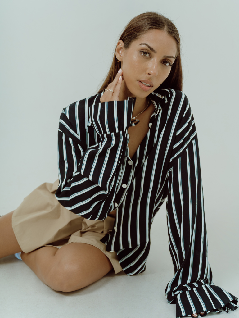 Somerset Shirt in Black Stripes