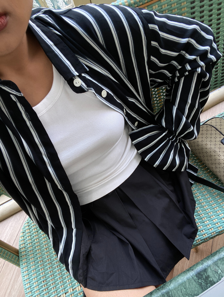Somerset Shirt in Black Stripes