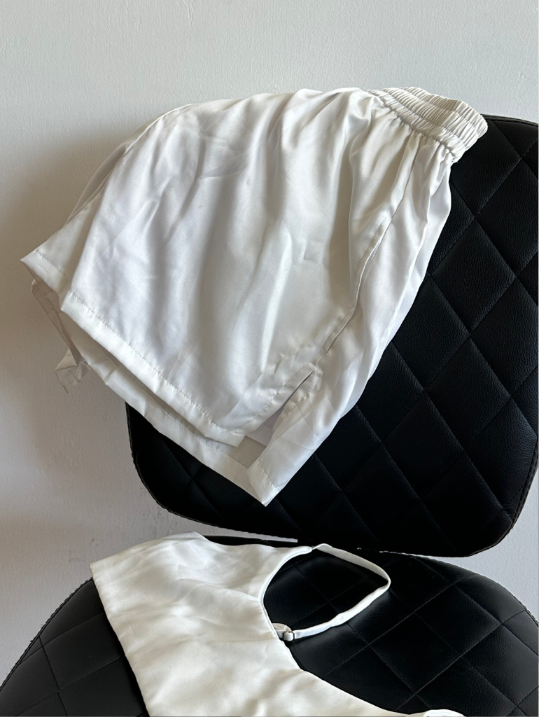 SAMPLE SALE : Satin Top in Satin White