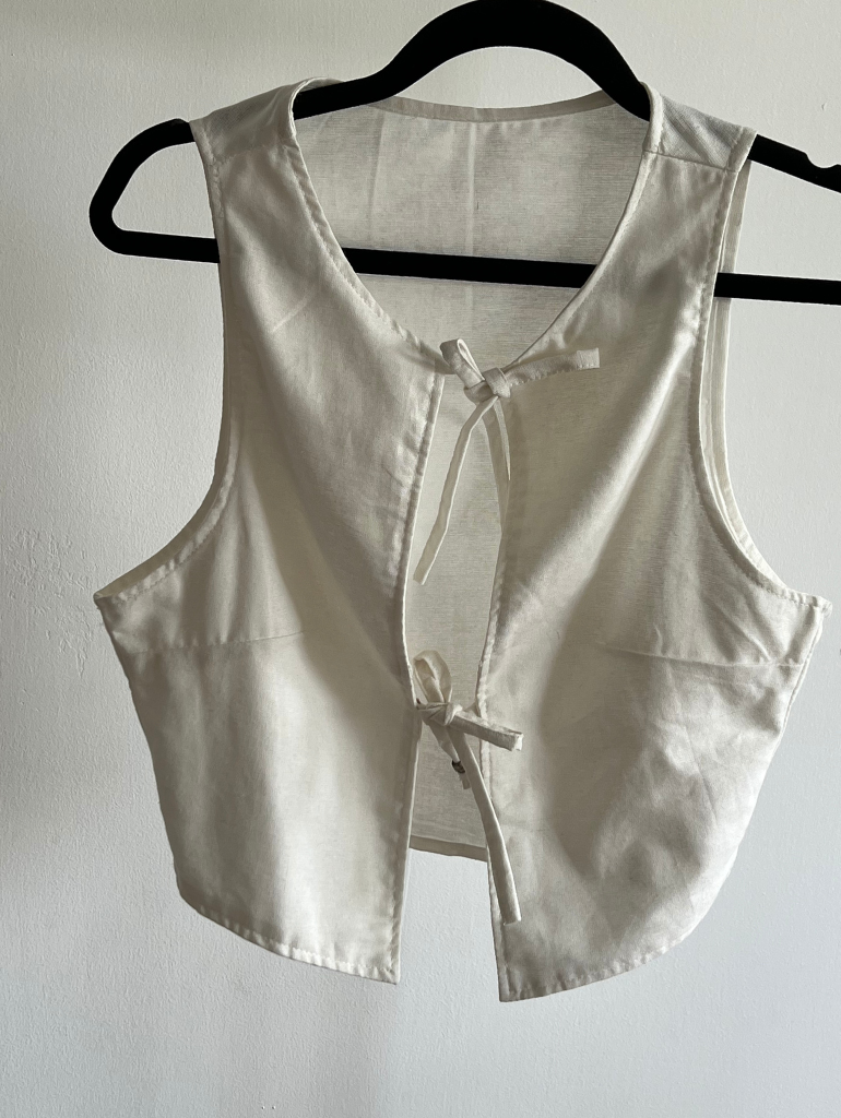 SAMPLE | Linen Vest in White