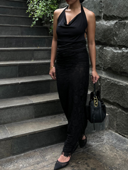 Lea Drape Top in Black