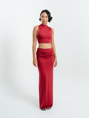 Felicity Top in Cherry Red