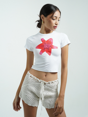 Baby Tee Tigerlily in White